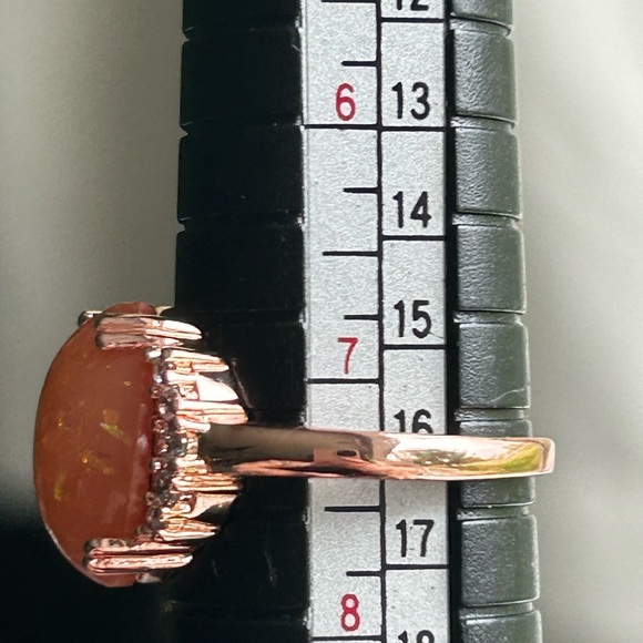 4/$50 Elegant Orange Gemstone Ring 7 1/4 🥳 - Picture 7 of 7